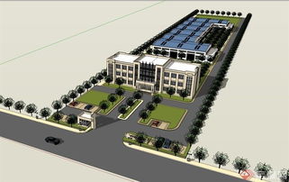 現(xiàn)代風(fēng)格食品工廠(chǎng)廠(chǎng)房與辦公樓一體化SU模型圖文設(shè)計(jì)制作解析